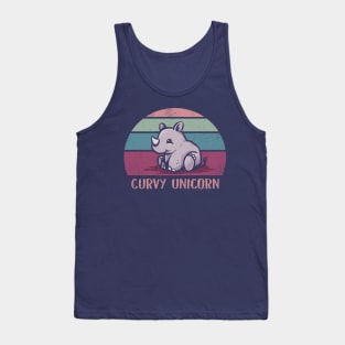 Curvy Unicorn Tank Top